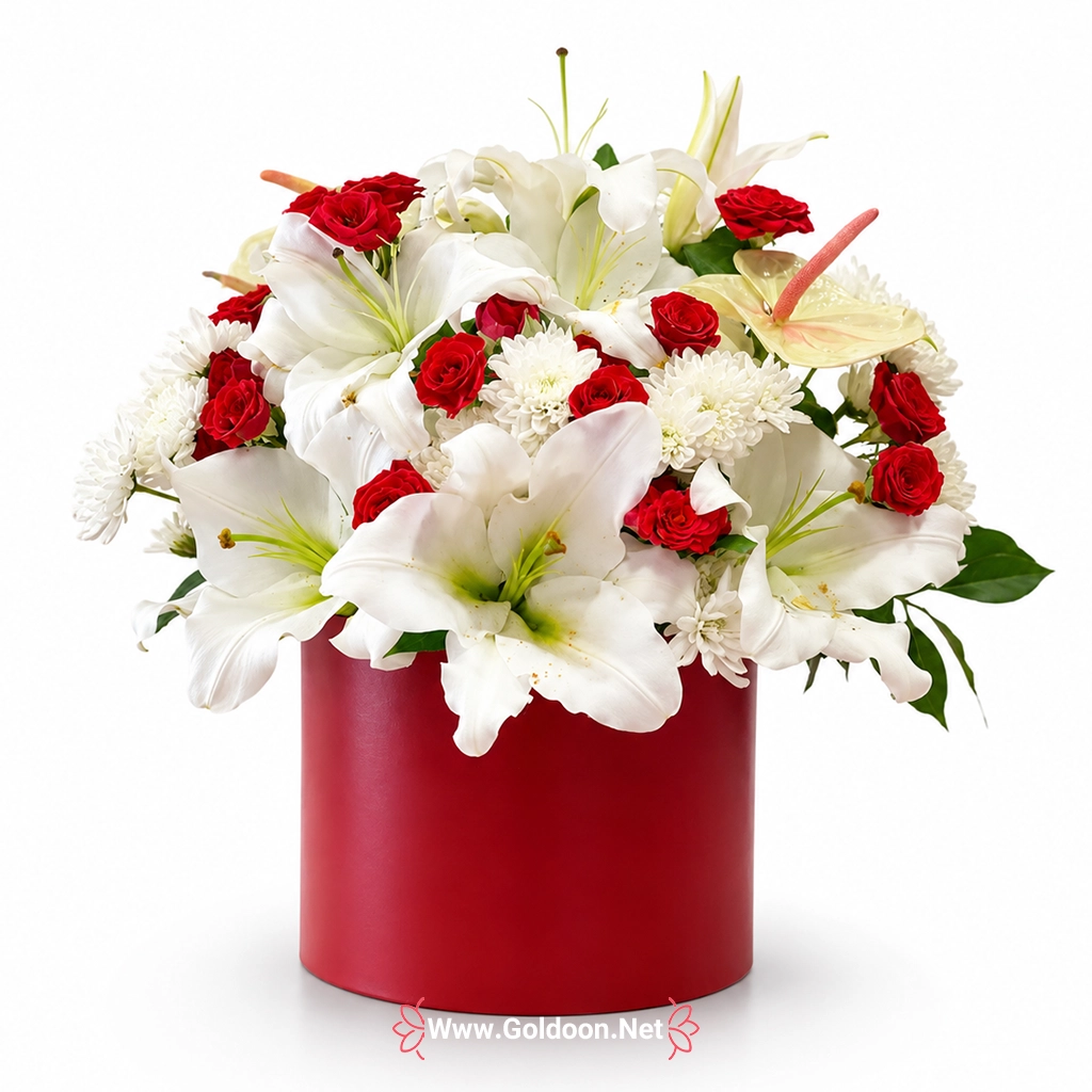 خرید آنلاین باکس گل کد 014 از فروشگاه گلدون،goldoon.net