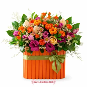 خرید آنلاین باکس گل کد 015 از فروشگاه گلدون،‌goldoon.net