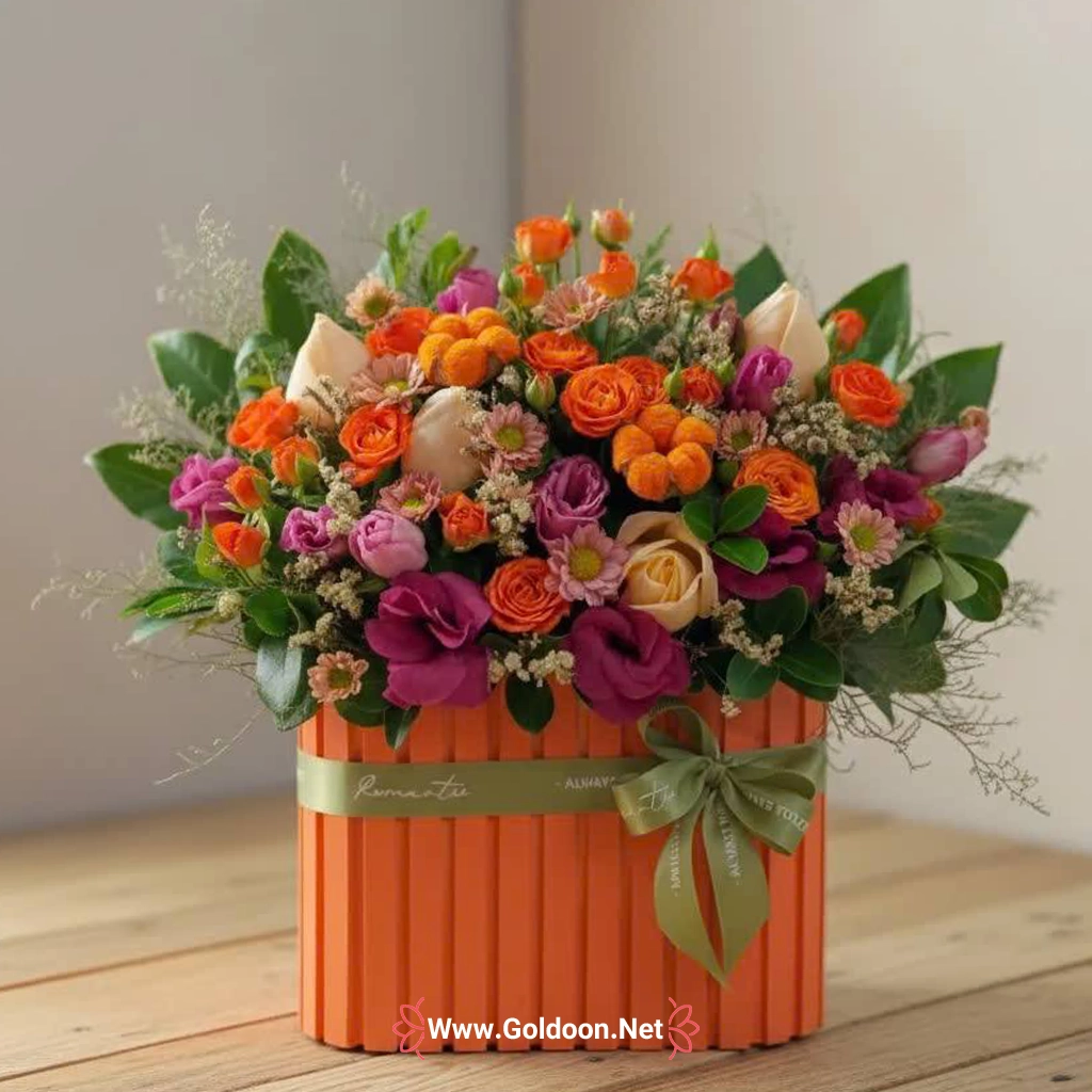 خرید آنلاین باکس گل کد 015 از فروشگاه گلدون،goldoon.net