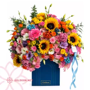 خرید باکس گل کد 019 فروشگاه گلدون goldoon.net