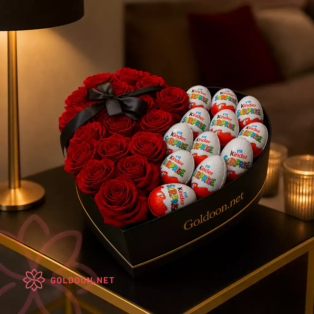 خرید باکس گل کد 025 فروشگاه گلدون goldoon.net ارسال در تهران