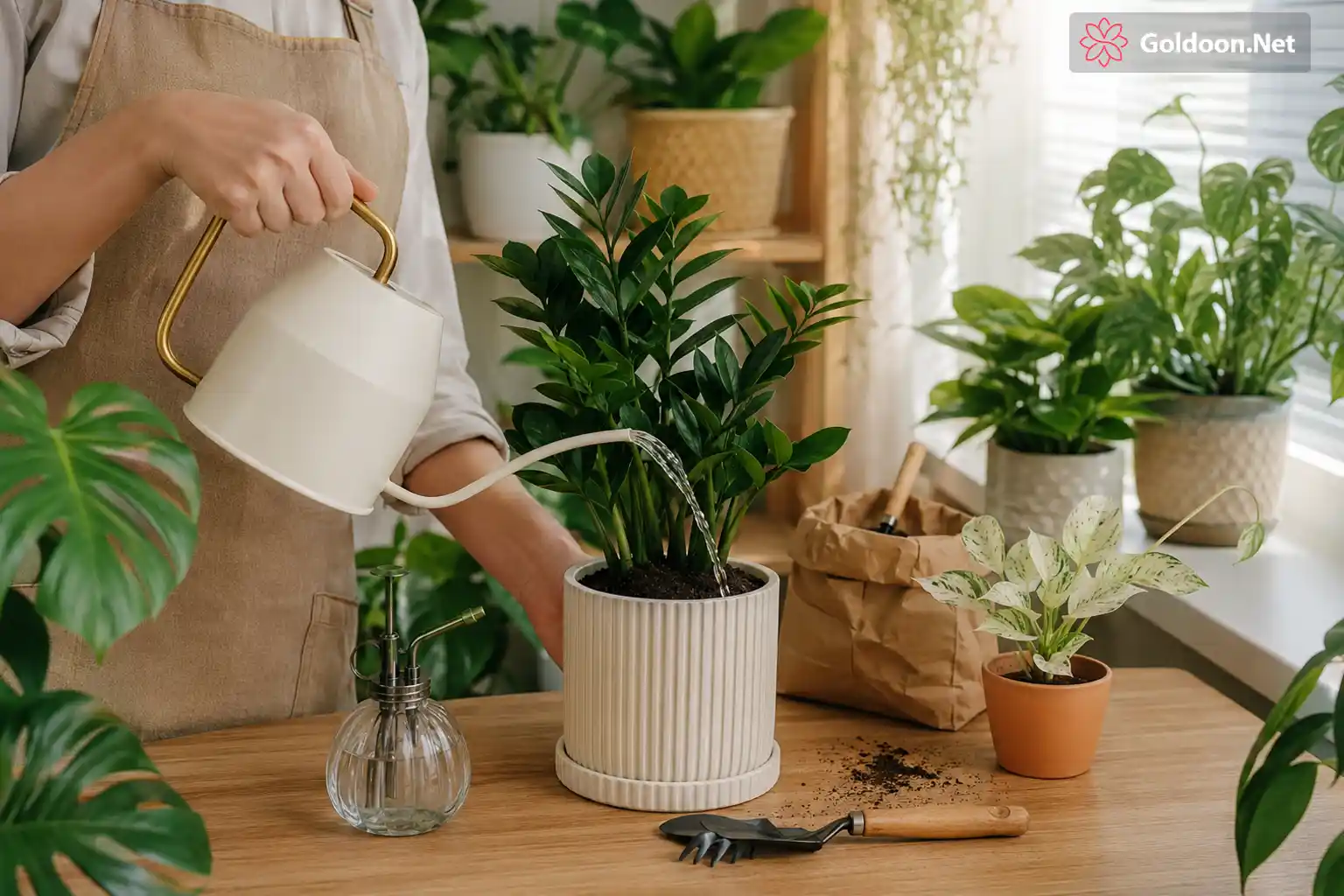 مراقبت از گیاهان آپارتمانی با آبیاری مناسب و رسیدگی به گیاهان در فضای خانه